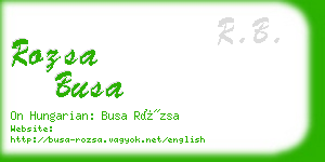 rozsa busa business card